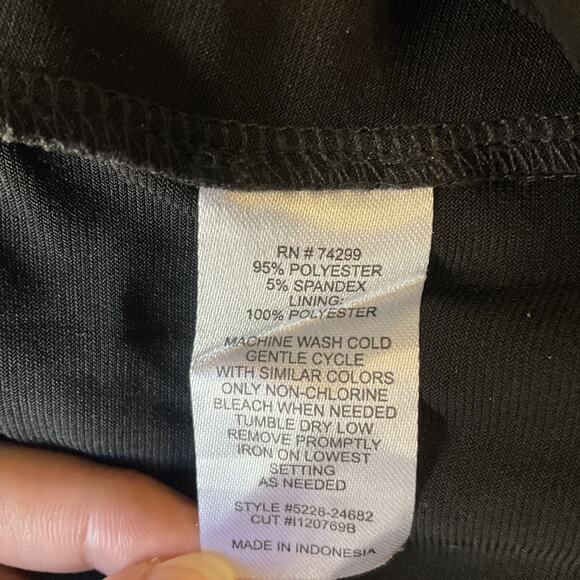 En Focus Studio Women Dress 6 Black Animal Print Fit & Flare Tie Belted - Picture 3 of 9